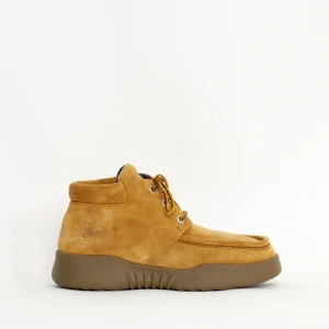 Bottines Burberry Log en Cuir Velours Beige