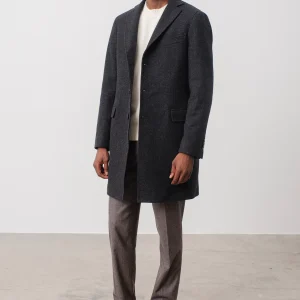 Manteau Wickam en laine vierge gris