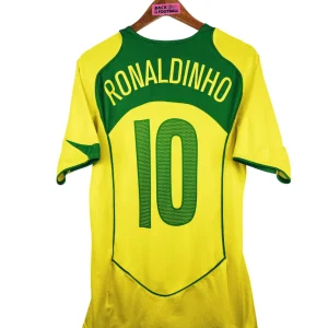 2004 – maillot domicile Brésil – Ronaldinho #10 (M)