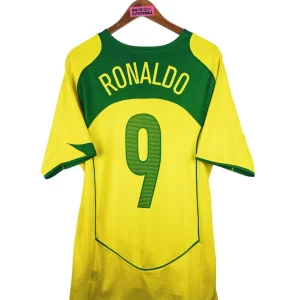 2004 – maillot domicile Brésil – Ronaldo #9 (L)