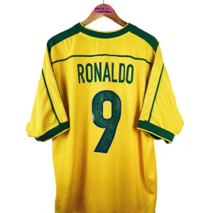 1998 – maillot domicile Brésil – Ronaldo #9 (XL)