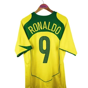 2004 – maillot domicile Brésil – Ronaldo #9 (L)