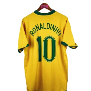 2006 – maillot domicile Brésil – Ronaldinho #10 (XL)
