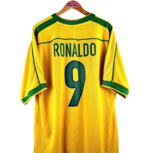 1998 – maillot domicile Brésil – Ronaldo #9 (XL)