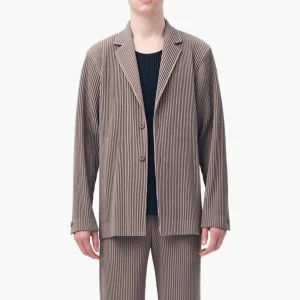 Blazer Homme Plissé Gris