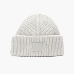 Bonnet Acne Studios Face Logo Gris Clair