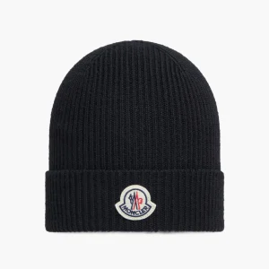 Bonnet Moncler en laine noire