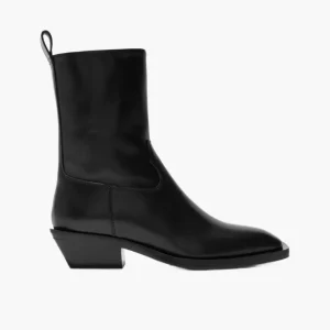 Bottines Cowboy Aeyde Luis Cuir Noir