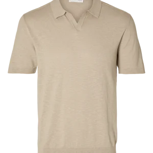 Berg Linen SS Knit Open Polo