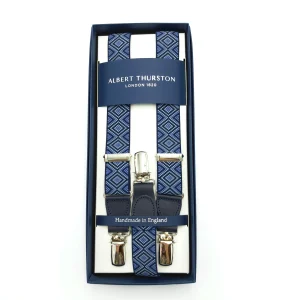 Bretelles Clip Fines Jacquard Bleues 2569/2