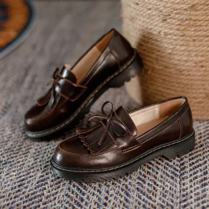 Brown loafers heels