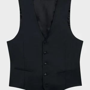 Gilet de costume Carbone en laine