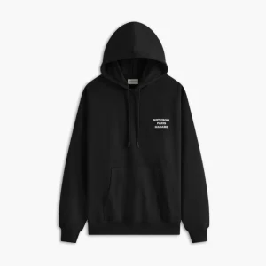 Hoodie Drôle de Monsieur Slogan Noir