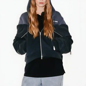 Hoodie Façon Jacmin Serena Bleu/Gris