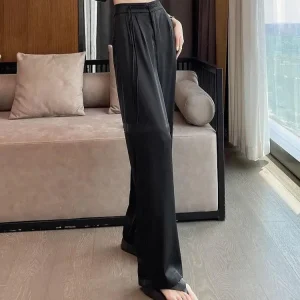 Pantalon en soie noir