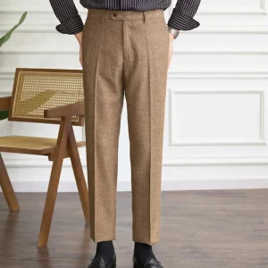 Brown tweed pants