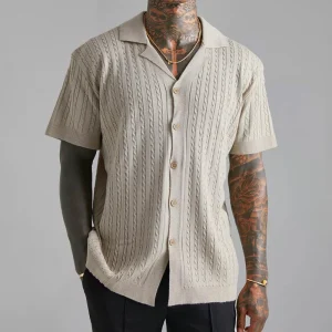 Brown ribbed shirt
