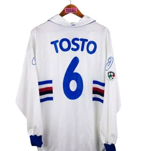 1999 / 2000 – maillot extérieur Sampdoria – Tosto #6 (XL) *match issue*