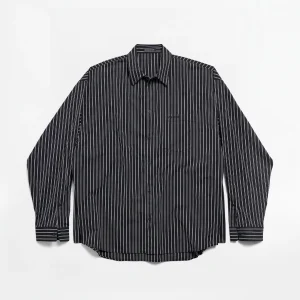 Chemise Balenciaga Flatground Stripe Noir/Blanc