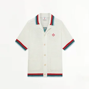 Chemise Casablanca Crochet Sporty Blanc