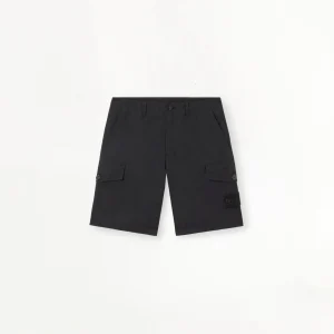 Short Cargo Stone Island Ghost en Coton Canvas L100014 Noir