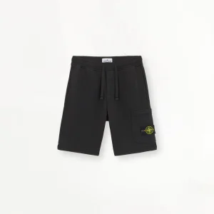 Short Cargo Stone Island Cotton Fleece 6200012 Noir