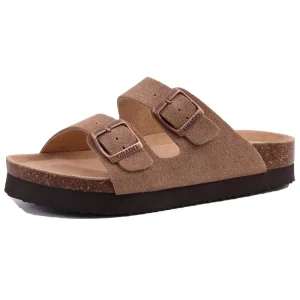 Sandales Confortables Plates à Boucles