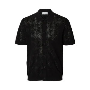 Arco SS Knit Structure Polo Cardigan