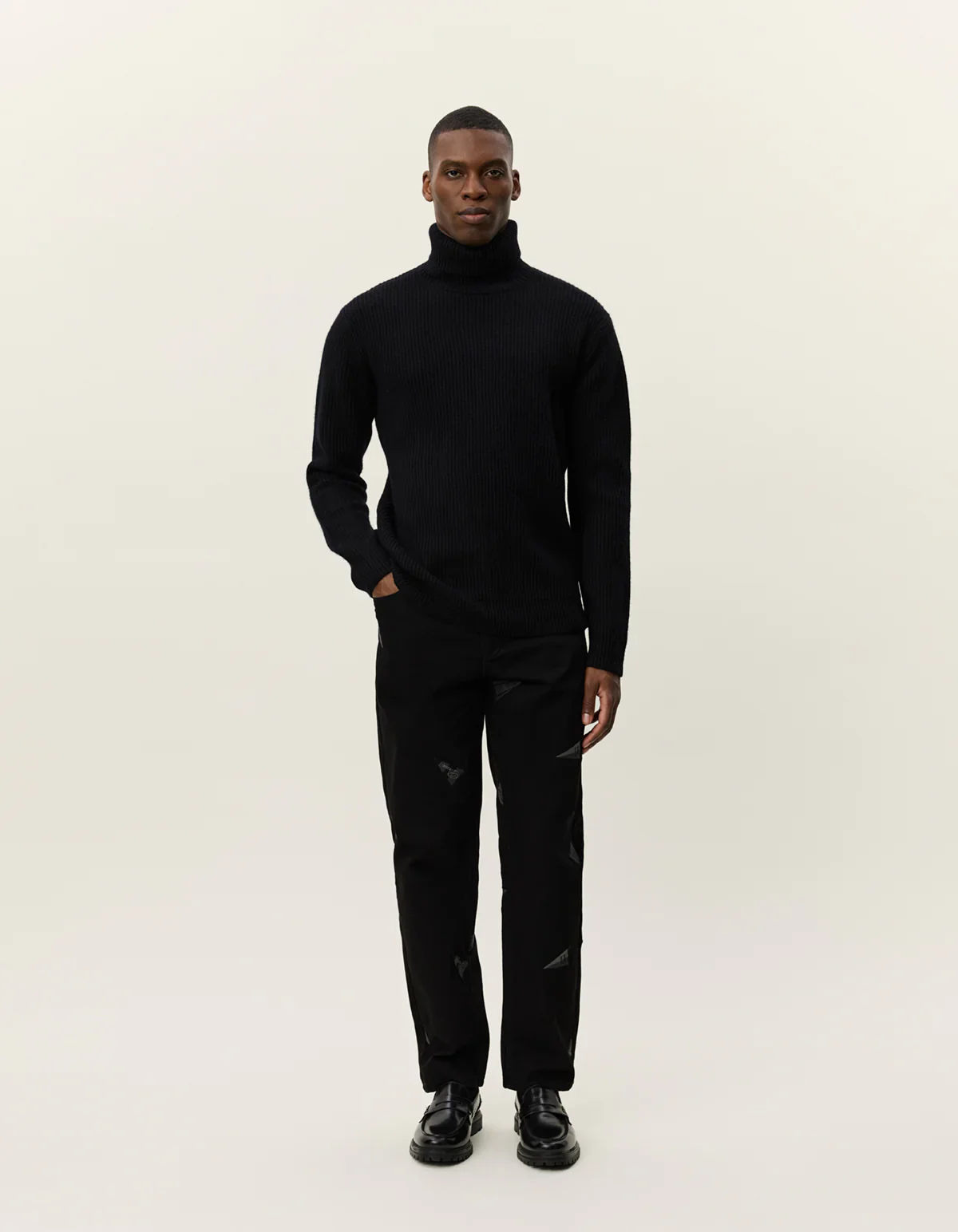 Eddie Wool Rib Rollneck Knit – Image 8