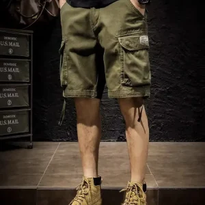 Short cargo coton homme