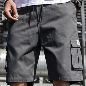 Short cargo homme gris